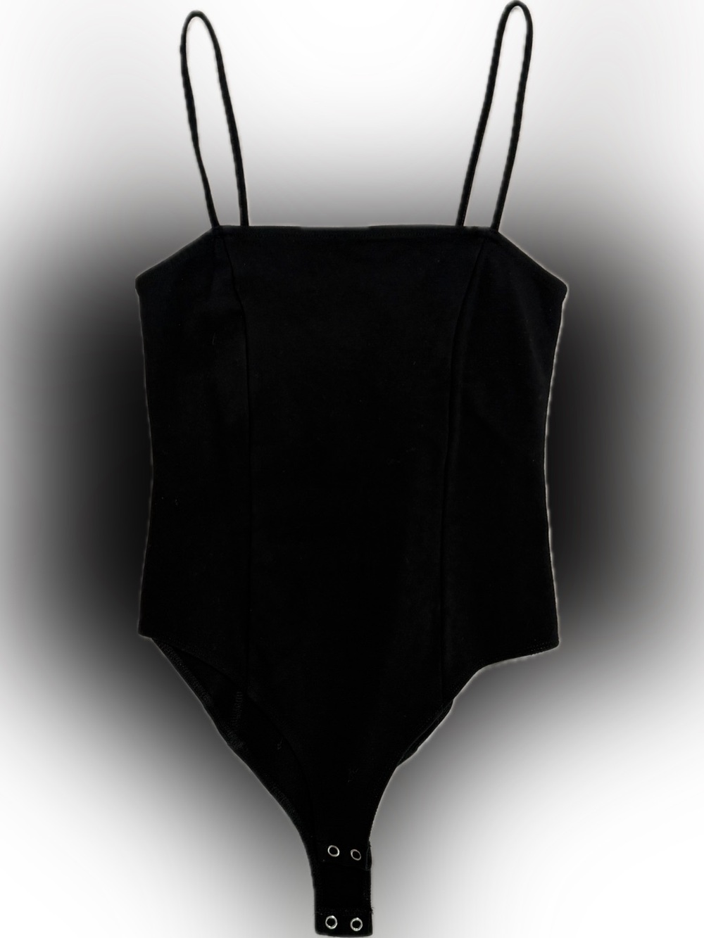 Forever 21 Black Corset Style Spaghetti Strap Bodysuit Size Small